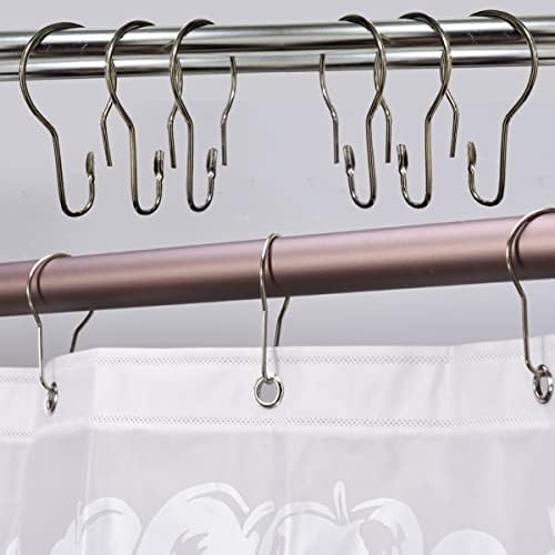 Shower Curtain Rings Hooks, Rust-Resistant Metal Shower Curtain Hooks, - Image 6