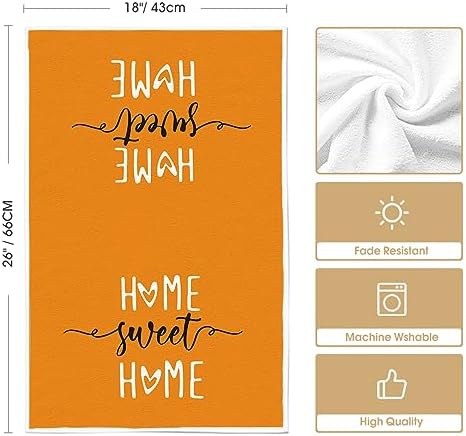 Artoid Mode Orange Stripes Home Sweet Home Boho Kitchen Towels Dish Towels - Image 6