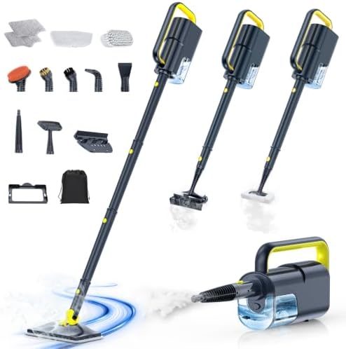 10 in 1 Multi-Accessories Handheld Steam Cleaner& Steam Mop by ScrubWiz