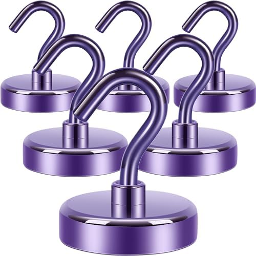 Neosmuk Magnetic Hooks for Cruise Cabins, 85lb+ Heavy Duty, 6 Pack by Neosmuk