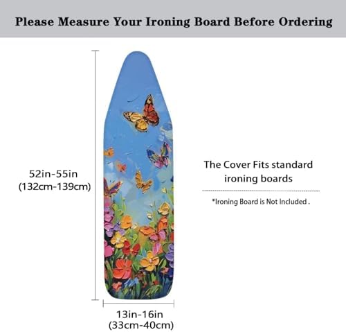 Oil Painting Floral Ironing Board Cover and Pad, Heat Reflective and Stain - Image 5