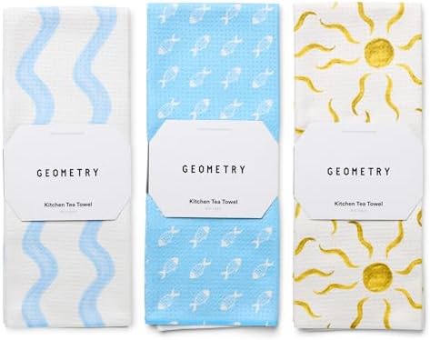 GEOMETRY Tea Towels – Spring & Summer Collection – Quick-Dry, Ultra-Absorbent by GEOMETRY