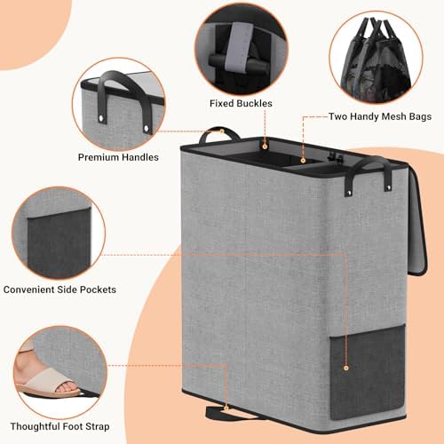 155L 2 Section Laundry Hamper - Image 3