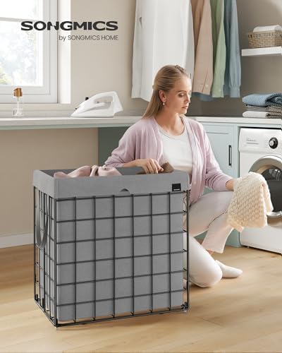 SONGMICS Laundry Hamper, Collapsible, 34.3 Gal. - Image 2