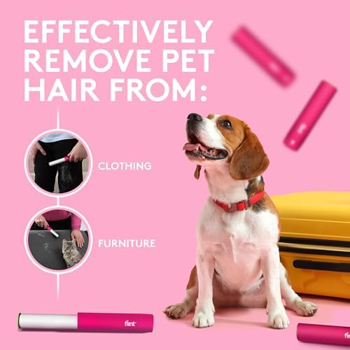 Flint Classic Pink Retractable Mini Lint Roller - Image 6