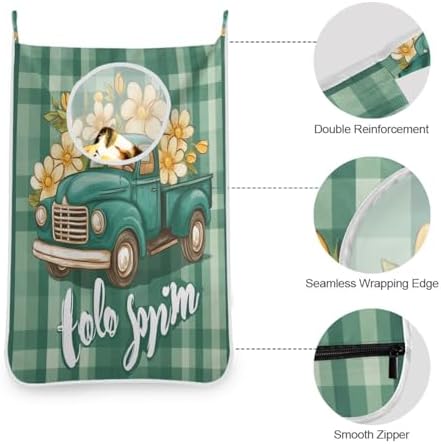 1PC Hanging Laundry Hamper Bag Over the Door Laundry Hamper Wall Hamper Large - Image 6