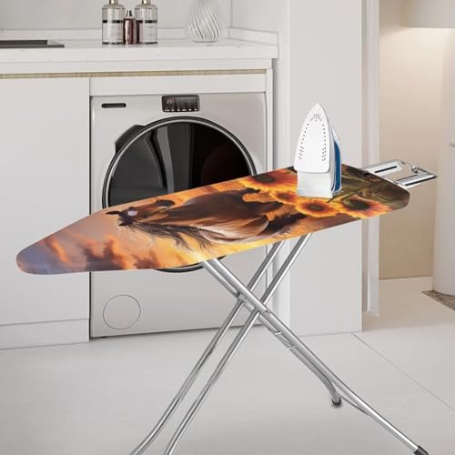 Sunflower Horse Ironing Board Cover Soft Fabric Cover Heat-Reflective Scorch - Image 2