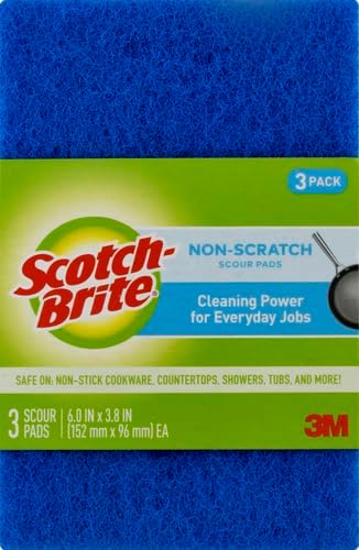 Scotch-Brite® Zero Scratch Scour Pad, 3 Scrubbing Pads, Non-Scratch Scouring - Image 2