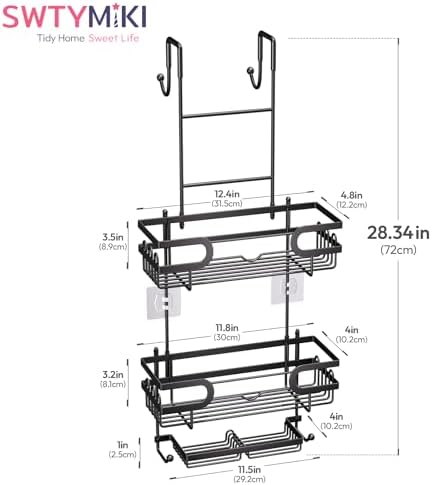 SWTYMIKI Over the Door Shower Caddy Hanging - Image 3