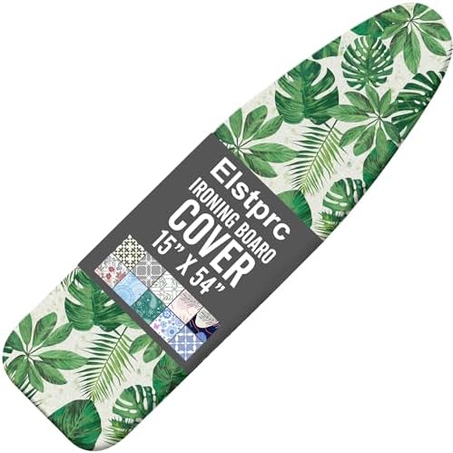 Floral Ironing Board Cover and Pad 15x54 Inch, 100% Cotton Surface Durable Iron by Unknown