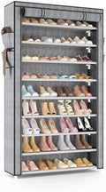 VILICK Shoe Rack with Cover Narrow Shoe Organizer with Pockets 10 Tier Tall by VILICK