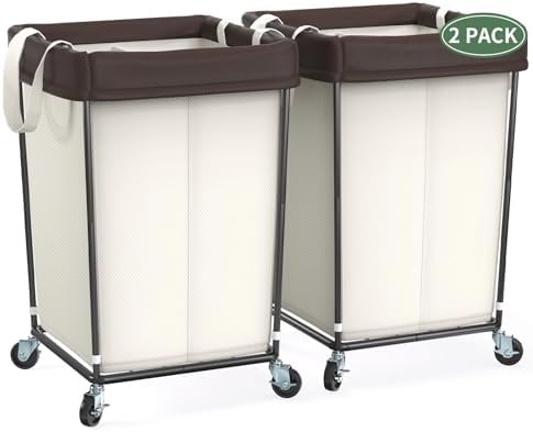 2PK Rolling Laundry Basket by Mefirt