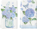 Artoid Mode Hydrangea Vase Butterfly Spring Kitchen Towels Dish Towels by ArtoidMode