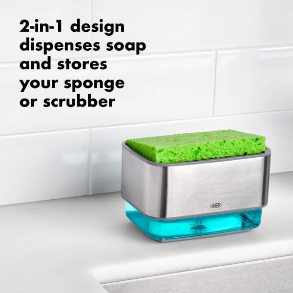 OXO Good Grips Soap Dispensing Sponge Holder - Image 6
