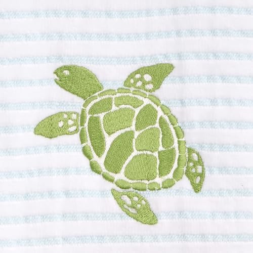 Ritz 2-Piece Cotton Velour Bathroom Hand Towel Set, Embroidered Sea Turtle - Image 2