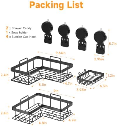 Corner Shower Caddy Suction Cup - Image 2
