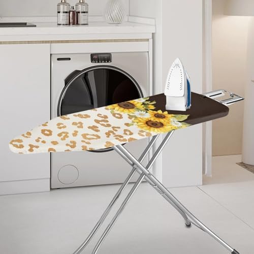 GLENLCWE Sunflower Leopard Print Ironing Board Cover, 54x15 inches, Floral Iron - Image 2