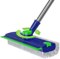 3 in 1 Floor Scrub Brush with Long Handle & Squeegee by Ehadoo