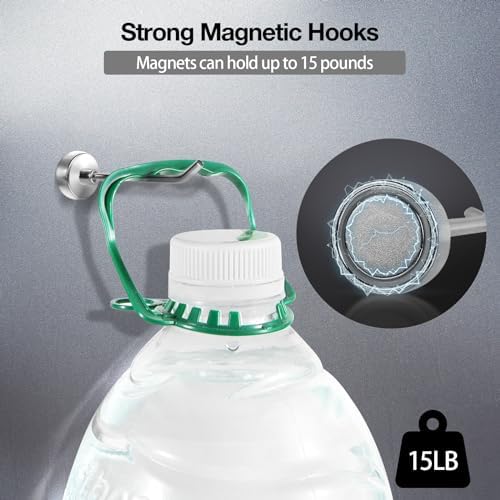 Magnetic Hooks, 3 Inch Long Magnets Hook, 15 lbs+ Heavy Duty - Image 3