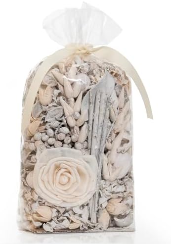 Linen White Fragrance Potpourri Bag Home Décor | Floral Petals Vase & Bowl - Image 2