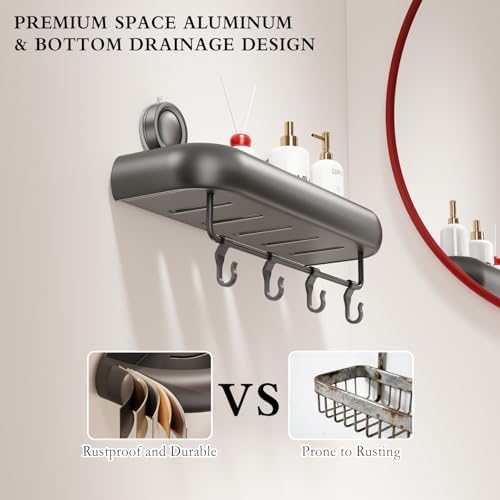 CICUFY Shower Caddy Suction Cup, 2 Pack No Drilling Corner Shower Shelves - Image 5