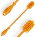 Silicone Bottle Brush with Long Handle, 12.5" Bottle Cleaning Brush by ddLUCK