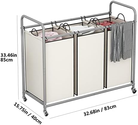 LINZINAR 3 Section Laundry Hamper - Image 6
