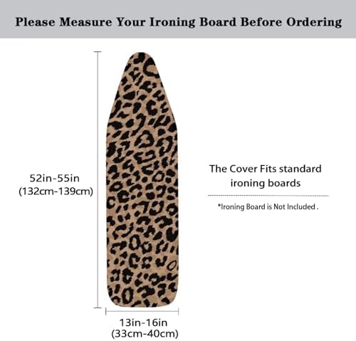 Non-Slip Ironing Board Cover Leopard Print Pattern Universal Stretchy Cover - Image 5