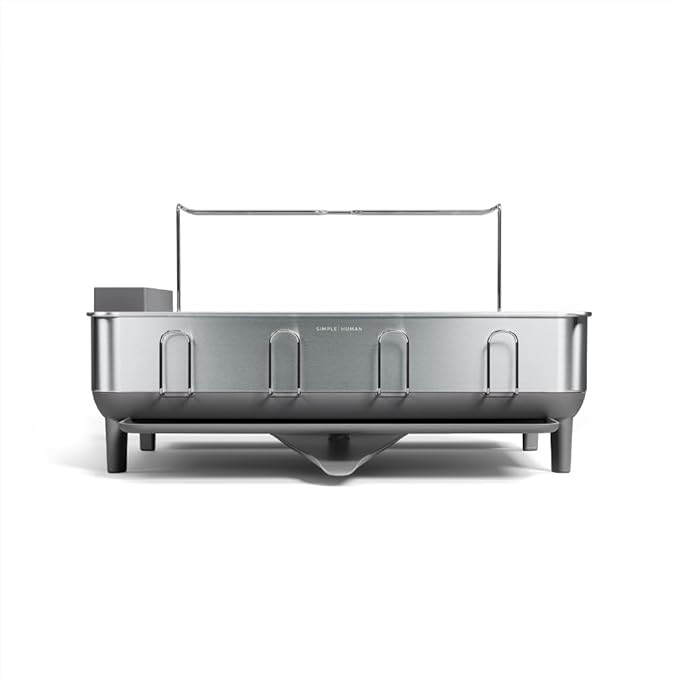 simplehuman Steel Frame Dishrack, Large Capacity Dish Drying Rack, 360º Easy by Unknown