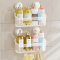 TAILI Shower Caddy Suction Cup Bathroom Organizer Shelves Frosted Clear 2pack by TAILI