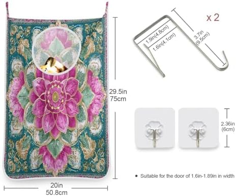 2PCS Hanging Laundry Hamper Bag Over the Door Laundry Hamper Wall Hamper Large - Image 3