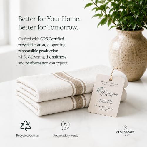Cloud Scape Pack of 12 Kitchen Towels, Absorbent & Oversized - Image 6