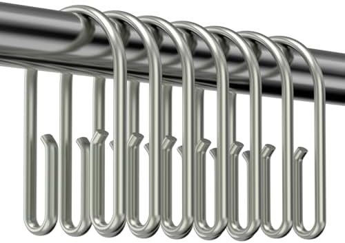 Shower Curtain Hooks Rings ，Double Sided Shower Curtain Hooks Rust Proof，12 pcs by VicSWJtory