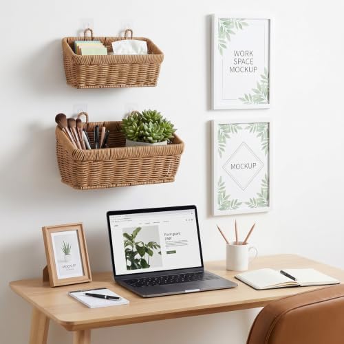 2 Pcs Wall Hanging Basket Wall Mount Pantry Fruit Basket Boho Style Decor - Image 6