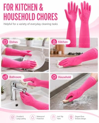 Disfore Rubber-Gloves Dishwashing Gloves - Image 7