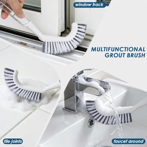 3 Pack Heavy Duty Scrub Brush for Cleaning & Grout Brush - Image 5