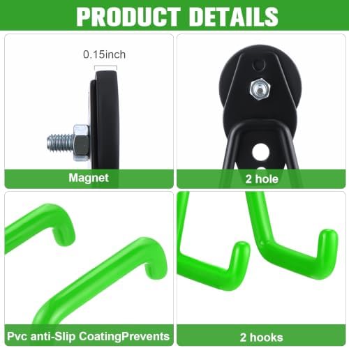 Landhoow 22 Pcs Large Magnetic Hooks Heavy Duty Garage Magnet Hooks Strong - Image 6