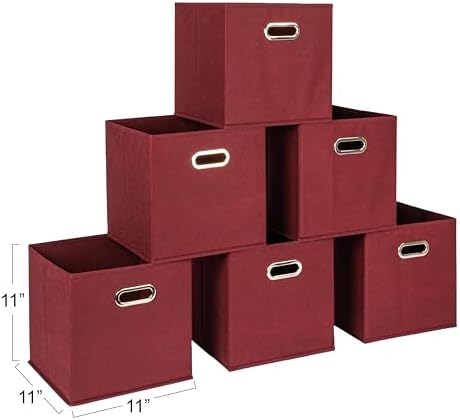 Household Essentials Fabric Storage Bins 6 Piece Set - Image 2