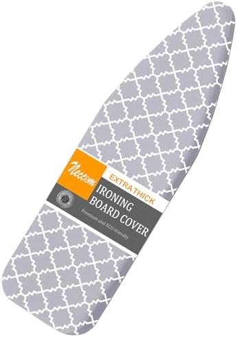 Ironing Board Cover and Pad Standard Size 15"x54", Resists Scorching and by Neccom