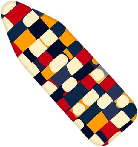 Nuxovilar Colorful Geometric Blocks Ironing Board Cover 15x54 Polyester by Nuxovilar