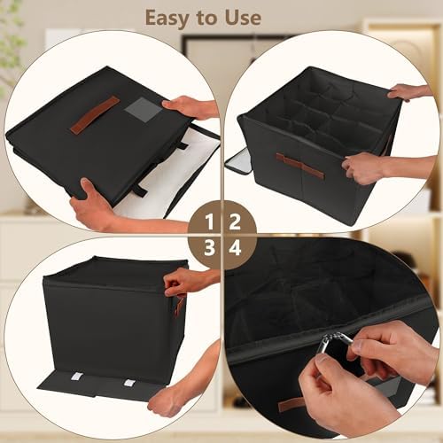 Vincona Shoe Organizer for Closet, 2 Pack Foldable Shoe Storage Bins - Image 5