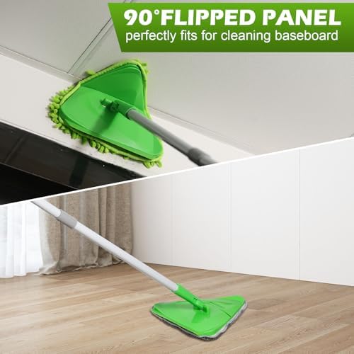 RONSUNG Wall Cleaner Mop, 82-Inch Handle, Baseboard Cleaner Tool, 4 Pads - Image 4