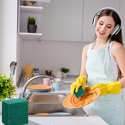 Hoolerry 100 Pcs Non Scratch Scouring Pads - Image 2