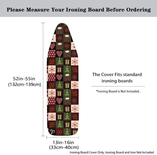 Flashideas Christmas Plaid Ironing Board Cover and Pad 15x54 Inch Standard - Image 5