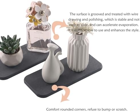 NiuYichee 2Pcs Stone Soap Trays Water Absorbing Diatomite Coaster - Image 5