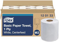 Tork Centerfeed Paper Wiper White M2, 6 x 1000 Sheets by Tork
