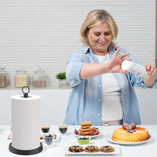 Paper Towel Holder Countertop, Stainless Steel, Weighted Base - Image 5