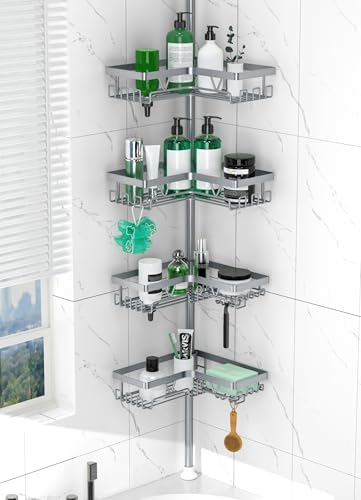 DAOYA Corner Shower Caddy Tension Pole, Light Gray by DAOYA