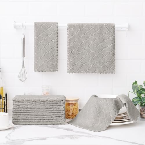 Homaxy 12 Pack Super Soft Absorbent Dish Towels - Image 6