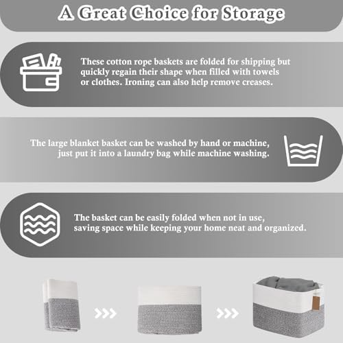 Goodpick 50L Large Woven Rope Storage Basket - Image 7